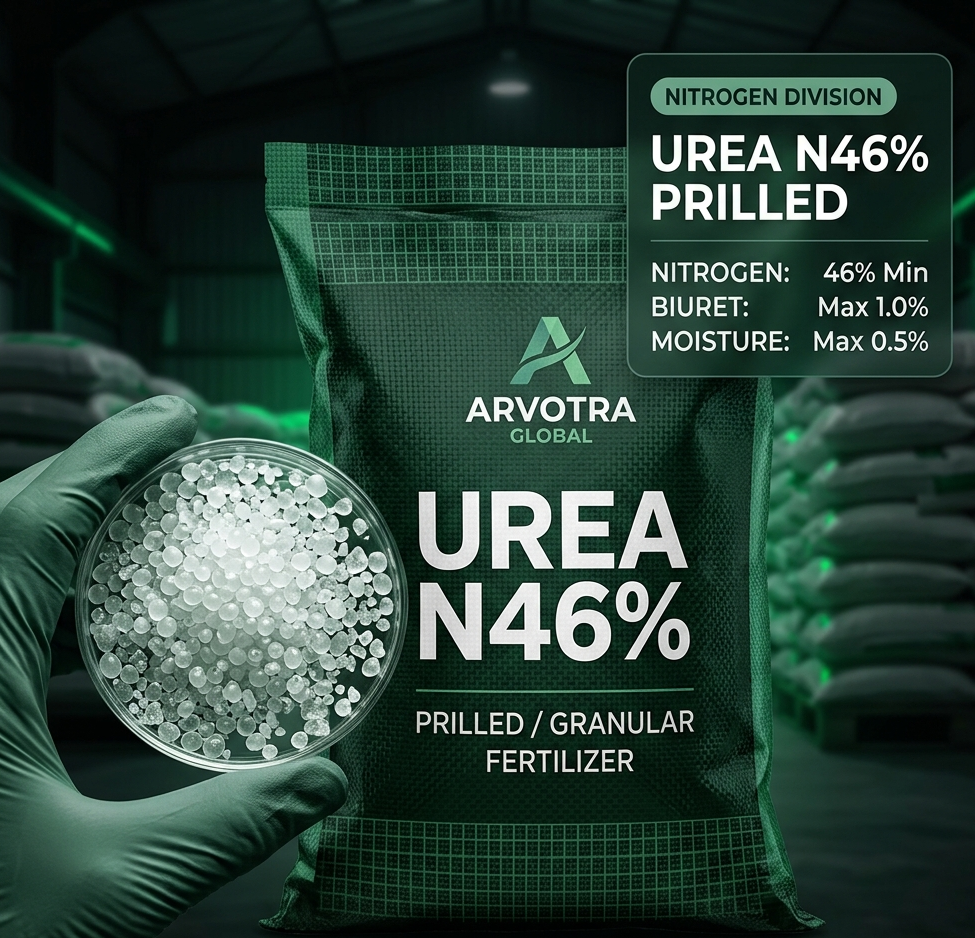 High-Purity Urea N46% Nitrogen Fertilizer (Prilled / Granular)